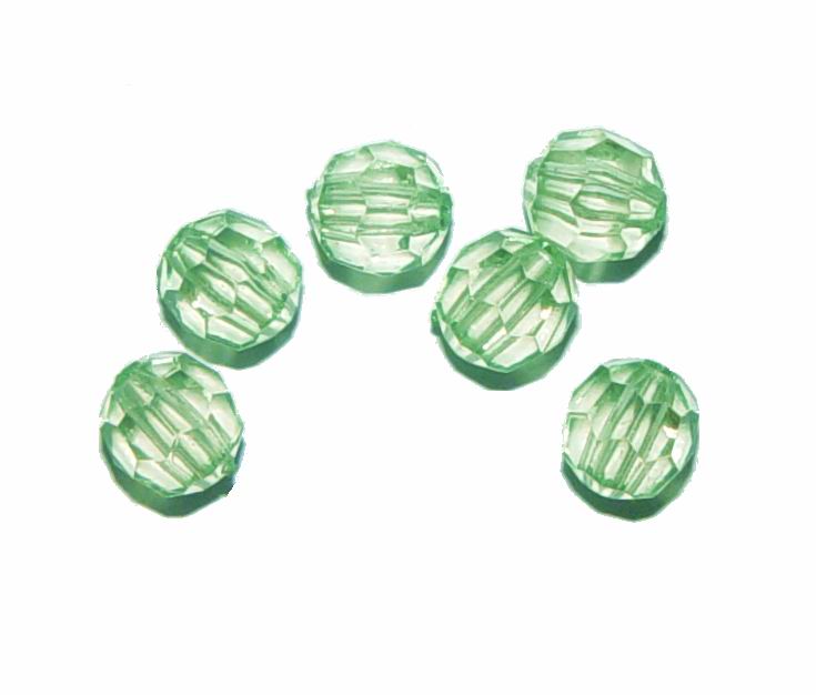 002004024.8MM Beads and Spacers Acrylic Round Faceted,Faceted ,8mm/100Pcs ,Green Color (8 4) ()