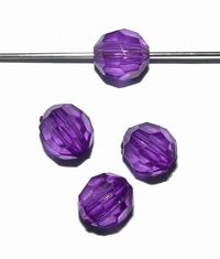 002004076.8MM Beads and Spacers Acrylic Round Faceted,Faceted ,8mm/100Pcs ,Lilac Color (2 0) ()