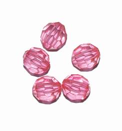 002004107.8MM Beads and Spacers Acrylic Round Beads,Faceted ,8mm/100Pcs ,Pink Color (4 0) ()