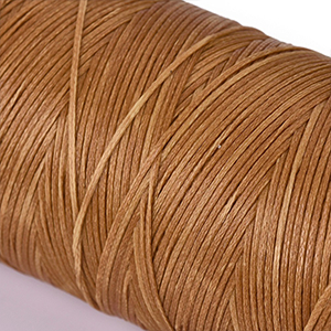 66514 Waxed Cord flat ,For Jewellery 0,8mm/260Meters/ Dark Beige Color, Polyester  ,Material ,, (1 2) ()