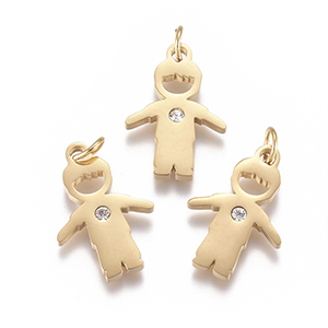 66527 Stainless Steel Charms FOR JEWELLERY 19X12mm/1Pcs/ GOLD PLATED color, ,Material ΑΝΟΞΕΙΔΩΤΟ ΑΤΣΑΛΙ 304,Family,CHARMS (10 0) ()