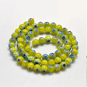 66647 Γυάλινες Χάντρες Millifiori Για κόσμημα 6mm/~67Τεμ. Πολύχρωμο, ,Συνθεση Γυαλί,Καλοκαιρινά,Χάντρα (0 1) (21gr) ()