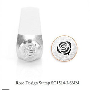 66739 IMPRESS ART METAL STAMPS ‘, FLOWERS’ FOR DECORATION 6mm//1Pcs/ PLATINUM COLOR, ,Material ,, (3 0) ()
