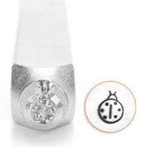 66743 IMPRESS ART METAL STAMPS ‘, Ladybug’ FOR DECORATION 6mm//1Pcs/ PLATINUM COLOR, ,Material ,, (3 0) ()
