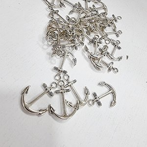 66780 Μενταγιόν Μεταλλικά Άγκυρες ,30X23mm/300Τεμ.,Αντικέ Χρώμα (3 0) (750gr) ()