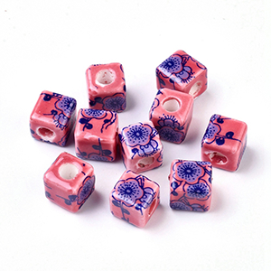 66843 Beads and Spacers Glass Cubes,Shaped ,10X10mm/1Pcs ,Mixed Colors (2 4) ()