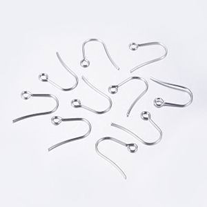 66904 STAINLESS STEEL EARRING HOOKS  FOR JEWELLERY 18X15mm/10Pair/   STAINLESS STEEL COLOR, 0.8mm THICKNESS  ,Material ,, (58 7) ()