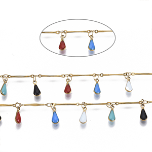 67101 Ατσάλινες Αλυσίδες με το μέτρο Για κόσμημα 15X1,5mm/1Μέτρ. Επίχρυσο Χρώμα,   ,Συνθεση Ανοξείδωτο Ατσάλι 304, (2.56 1) (0gr) ()