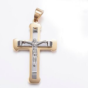 67385 ΑΤΣΑΛΙΝΑ ΣΤΑΥΡΟΥΔΑΚΙΑ ΦΙΓΟΥΡΑ ΓΙΑ ΚΟΣΜΗΜΑ 59X39mm/1Τεμ. Ατσάλινο/Χρυσό Χρώμα, Με Χριστό ,ΣΥΝΘΕΣΗ ΑΝΟΞΕΙΔΩΤΟ ΑΤΣΑΛΙ,Θρησκευτικά,ΚΡΕΜΑΣΤΑ (1 0) (30gr) ()