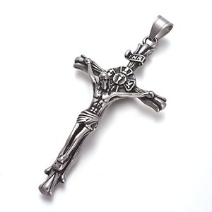 67387 ΑΤΣΑΛΙΝΑ ΣΤΑΥΡΟΥΔΑΚΙΑ ΦΙΓΟΥΡΑ ΓΙΑ ΚΟΣΜΗΜΑ 83X43mm/1Τεμ. Ατσάλινο Χρώμα, Με Χριστό ,ΣΥΝΘΕΣΗ ΑΝΟΞΕΙΔΩΤΟ ΑΤΣΑΛΙ,Θρησκευτικά,ΚΡΕΜΑΣΤΑ (0 1) (24gr) ()