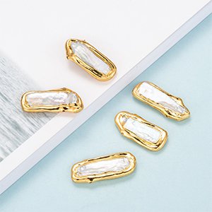 67455 Μαργαριτάρια Λίμνης Ακανόνιστο σχήμα περαστά  Για κόσμημα 20X9mm/1Τεμ. Επίχρυσο Χρώμα,   ,Συνθεση Μαργαριτάρια Λίμνης,Χάντρα (1 0) (5gr) ()