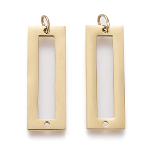 67469 Ατσάλινα Ορθογώνια στοιχεία  Για κόσμημα 20X7mm/1Τεμ. Επίχρυσο Χρώμα,Laser Cut   ,Συνθεση Ανοξείδωτο Ατσάλι 304, (1 0) (4gr) ()