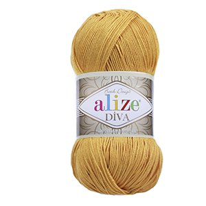 67934 Alize Diva Yarn ,For Clothing,Swuim Swimsuits 100gr/350Meters/ 369-Mustard, Acrylic  ,Material 100% Acrylic,Spring,Summer,Crhochet Needles 1-3,Needles 2,5-3,5 (0 2) ()
