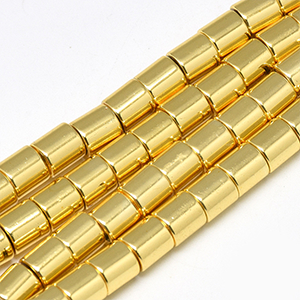 68011 Synthetic Hematite Disc Beads,Heishi Beads  For Jewellery 6mm/67Pcs/   Gold Plated, Flat  ,Material Semi Precious Stones,,Beads (7 0) ()