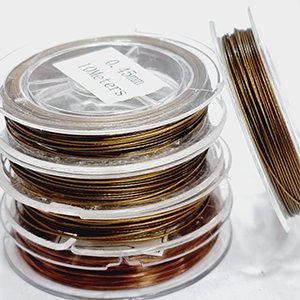 68354 Ατσαλοσυρμα για κοσμημα 0,45mm / 10μέτρ. καφε χρωμα () (14 0)