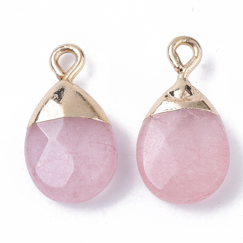 68367 BRASS CHARMS FOR JEWELLERY 18X10mm/1Pcs/ GOLD PLATED, WITH NATURAL STONE ,Material ,,CHARMS (1 0) ()