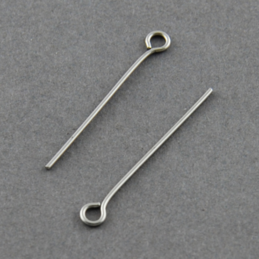 68493 Γρανες ατσαλινες με ματι/κρικο ,35×0,7mm/100τεμ. ,ατσαλινο χρωμα,0.7mm παχος (0 0)