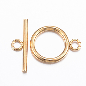 68564 Τ-κούμπωμα Ατσάλινο  Για κόσμημα 16X12X2mm/2Ζευγ. 18Κ Επίχρυσο Χρώμα, Τ-Κουμπώματα  ,Συνθεση Ανοξείδωτο Ατσάλι, (0 4) (9gr) ()