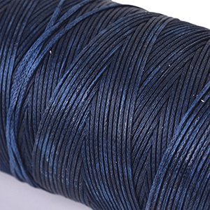 68950 Waxed Cord flat ,For Jewellery 0,8mm/260Meters/ Dark Blue Color, Flat ,Material Polyester,, (0 1) ()