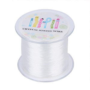 69006 Elastic stretch polyester cord ,for jewellery 0,8mm/130meters/ transparent color,   ,material nylon,, (4 0)