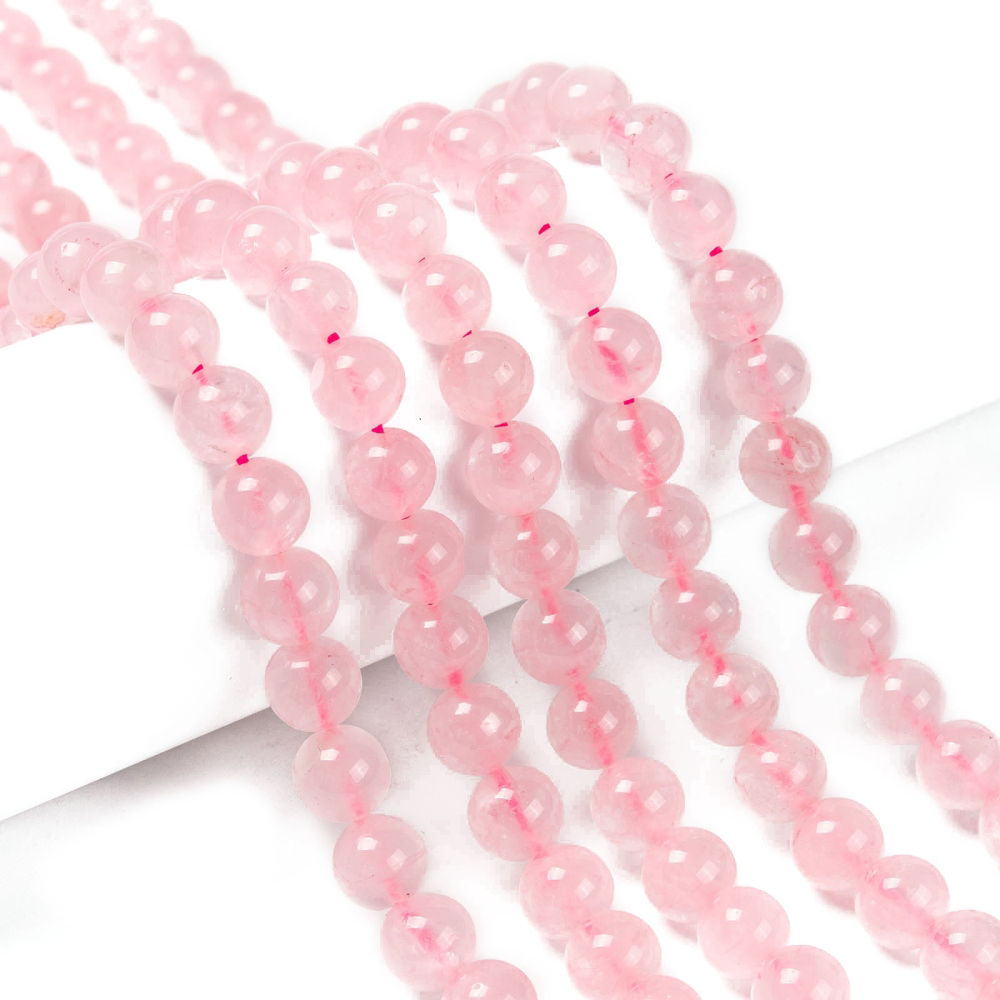 69080 Natural Pink Quartz Beads For Jewellery 8mm/44Pcs Pink Color,   ,Material Semi Precious Stones,,Beads (11 7) ()