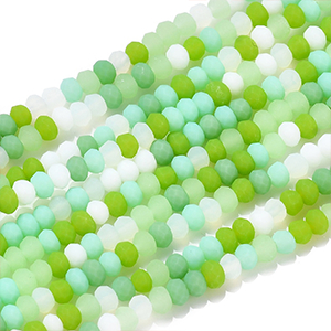 69530 Glass Glass Beads Rondelle,Faceted ,3X2mm/185Pcs ,MultiColor (7 5) ()