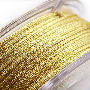 69558 METALLIC JEWELLERY THREAD  FOR JEWELLERY 1mm/30Meters/   GOLDEN COLOR,Metal Color Polyester  ,Material ,, (2 0) ()