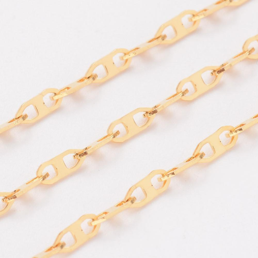 69601 Αλυσίδες Ατσάλινες Με το μέτρο ,5X2mm/1Μέτρ. ,Επίχρυσο Χρώμα,Mariner Link Chain (2.7 0) (0gr) ()