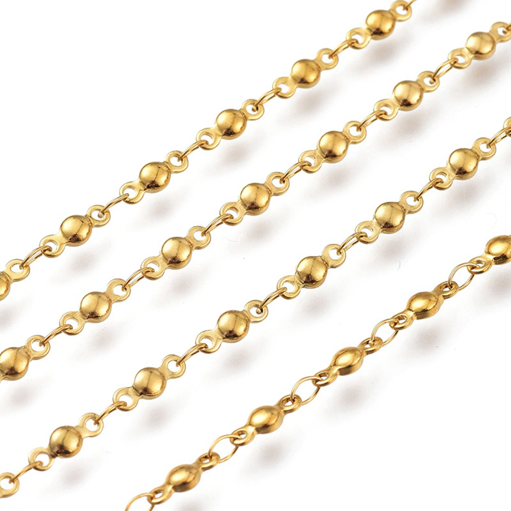 69607 Stainless Steel Link Chains  FOR JEWELLERY 3,5X2mm/1Meters/   Gold Plated color,   ,Material ,, (5.3 5) ()