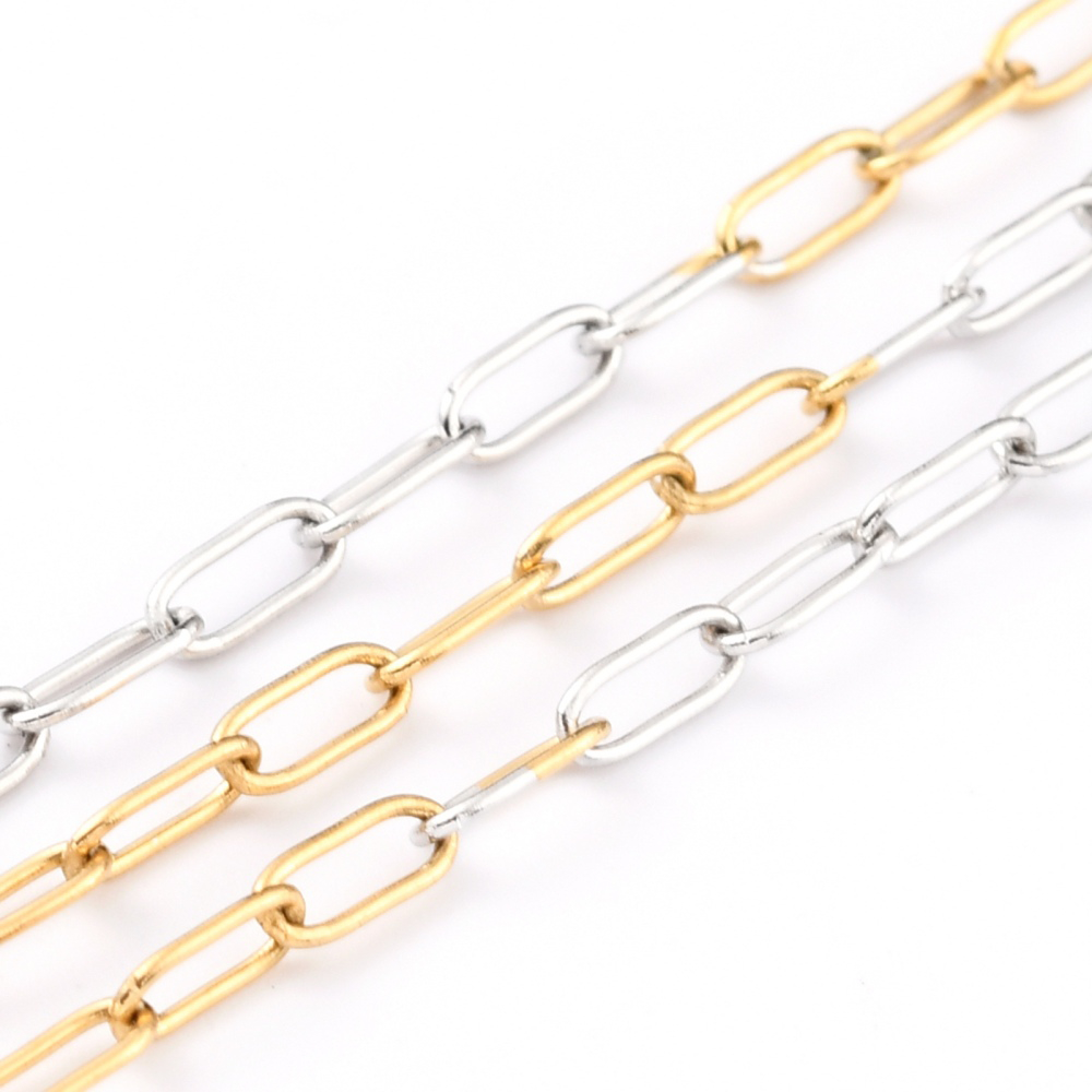 69624 Stainless Steel Link Chains  FOR JEWELLERY 5,5X2,5mm/1Meters/   MULTICOLOR,   ,Material ,, (6.1 0) ()