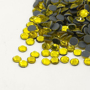 69666 Glass Hotfix Rhinestones Hotfix SS30 DECORATION/NAILS 6,5mm/288Pcs/ (5) YELLOW COLOR, Hotfix ,Material GLASS, (5 0) ()