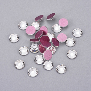 69684 Round Glass Non Hotfix Rhinestones  SS20/4.6~4.8mm  Decoration/Nails 5mm/1440Pcs/   Crystal Color, Flatback  ,Material Glass,, (10 0) ()