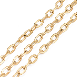 69780 Αλυσίδες Ατσάλι Cable Chain ,6X4mm/1Μέτρ. ,Επίχρυσο Χρώμα,Με το μέτρο (9.99999999999996E-02 2) (0gr) ()