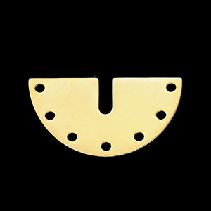 69799 Συνδετικά Ατσάλινα Ημικυκλικό ,13X24mm/1Τεμ. ,18Κ Επίχρυσο Χρώμα,Πλακέ (5 6) (5gr) ()