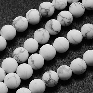 69981 Semi Precious Stones Howlite Round Shape, ,4mm/83Pcs ,White Color (7 3) ()