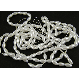 70061 ABS PLASTIC PEARLS RICE SHAPE  FOR JEWELLERY 8X4MM/20/   BEIGE COLOR,PLASTIC PEARLS PEARLS  ,MATERIAL ,,BEADS (14 0) ()