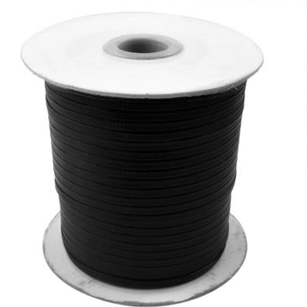 70733 Cords Snake Cord Flat,Polyester ,8X1mm/1Meters ,Black Color (86 57) ()