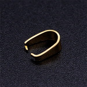 70771 Κρικάκια Ατσάλινα Κλιπ/Bails ,7X5mm/10Τεμ. ,Επίχρυσο Χρώμα,Για Swarovski (27 16) (0gr) ()