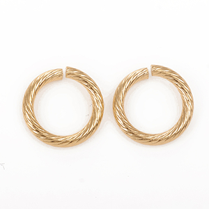 70899 Ατσάλινα στρόγγυλα κρικάκια ανοικτά  Για κόσμημα 14X2mm/12 gauge/3Τεμ. Επίχρυσο Χρώμα,Με Σχέδιο/Διακοσμητικά 2.00mm Πάχος  ,Συνθεση Ανοξείδωτο Ατσάλι, (7.99360577730113E-15 1) (0gr) ()