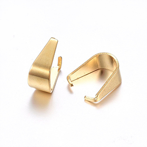 70910 Ατσάλινα Κλίπ/Bails για μενταγιόν  Για κόσμημα 13X12mm/2Τεμ. Επίχρυσο Χρώμα,Ανοικτά Για Swarovski  ,Συνθεση Ανοξείδωτο Ατσάλι, (43 9) (6gr) ()