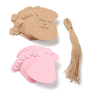 71515 Paper Gift Tags  For Decoration 60X55mm/10Pcs/   Pink Color,   ,Material ,, (17 9) ()