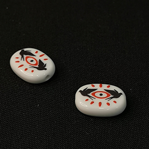 71815 Martakia Acrylic Swallow,With Evil Eye ,12X15mm/1Pcs ,White Color (18 8) ()