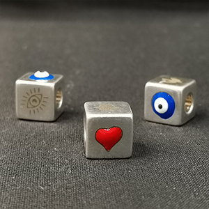 71847 Μαρτάκια Μεταλλικά στρόγγυλο ,10X10mmØ5MM/1Τεμ.,Αντικέ Χρώμα (1 1) (gr) ()