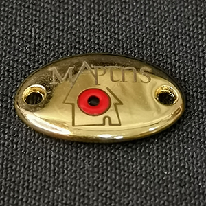 71854 Μαρτάκια Μεταλλικά οβάλ ,11X18mm/1Τεμ. ,18Κ Επίχρυσο Χρώμα,Με Ματάκια (12 0) (15gr) ()