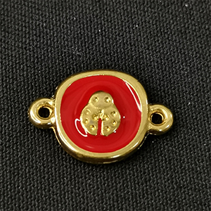 71855 Μαρτάκια Μεταλλικά στρόγγυλο ,11X18mm/1Τεμ. ,18Κ Επίχρυσο Χρώμα,Με Πασχαλίτσες (4 0) (10gr) ()