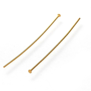 72610 Γρανες ατσαλινες με κεφαλι φλατ ,40×0,6mm/20τεμ. ,επιχρυσο χρωμα,0.6mm παχος (0 0)