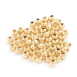 72980 Stainless Steel Round Beads with Shiny surface  For jewelery/Paterimi/Mpegleria 2,5X2mm/100Pcs//Ø0,8mm   Gold Plated color,   ,Material Ανοξείδωτο Ατσάλι 304,Spacers,Beads (25 0) ()