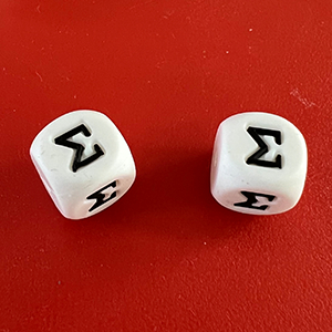 73040 FOODGRADE SILICONE CUBE ALPHABET  FOR PACIFIER/DECORATION 12X12mm/25Pcs//Ø2mm   WHITE COLOR,Greek Alphabet With Letter Σ  ,Material ,BEADS (27 6) ()