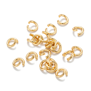 73824 Stainless steel open jump rings ,for jewellery 5x1mm/100pcs/ 24k gold plated,   ,material stainless steel,, (5 0)