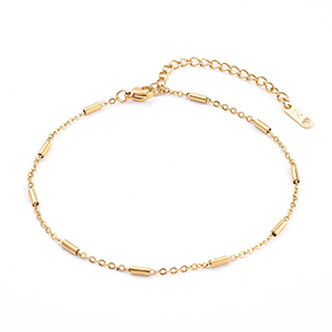 74006 STAINLESS STEEL ANKLETS  FOR JEWELLERY 22cm//1Pcs/   GOLD PLATED,   ,Material STAINLESS STEEL, (25 0) ()